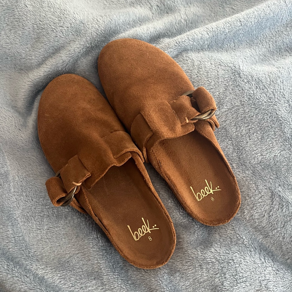 Beek Vulture clogs chestnut size 8